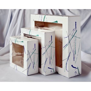 [CP14695PAP] Boite Pâtisserie "Volaré" avec Fenêtre 23x23x7cm 50pcs