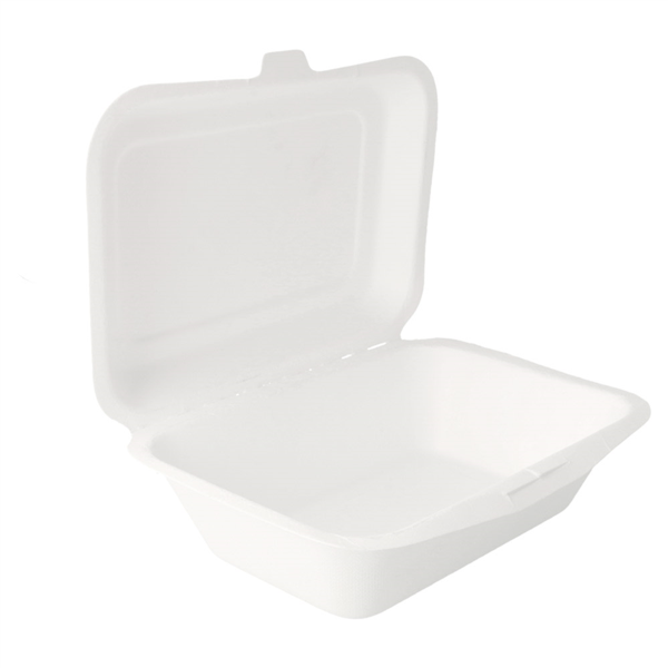 Burgerbox in Bagasse Rechthoekig 600ml 50st