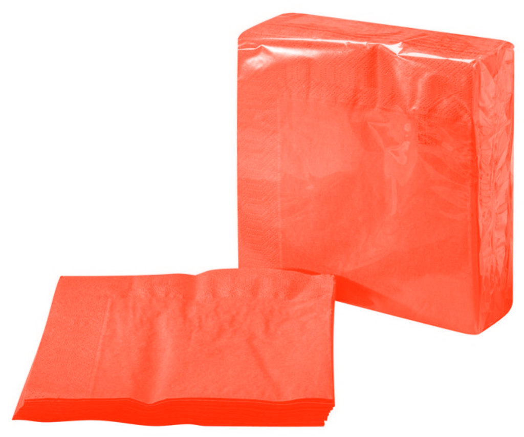 Serviette 2 Plis 33x33cm ORANGE 100pcs