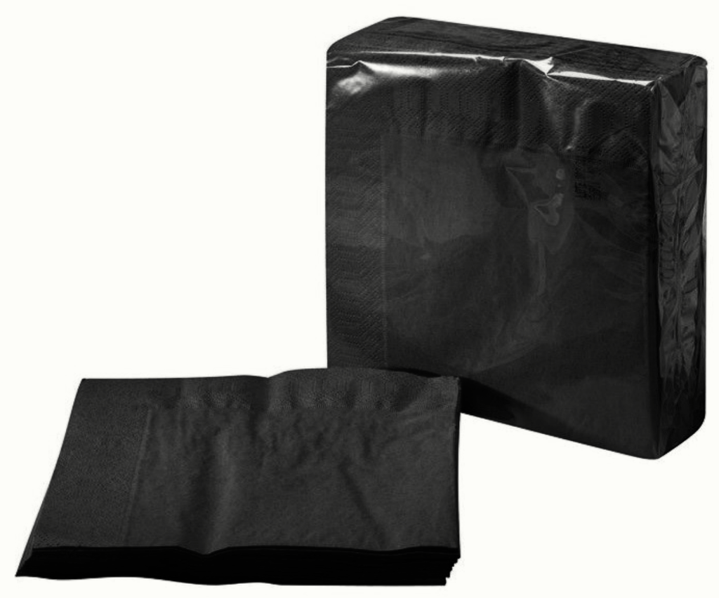 [CP1S23ZWPAP] Servetten 2 Plooien 33x33cm ZWART 100st