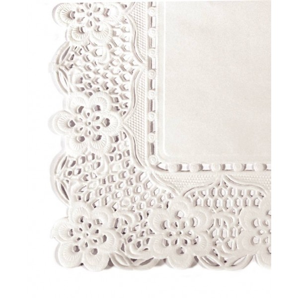 Dentelle Rectangle 40x30cm Blanc 250pcs