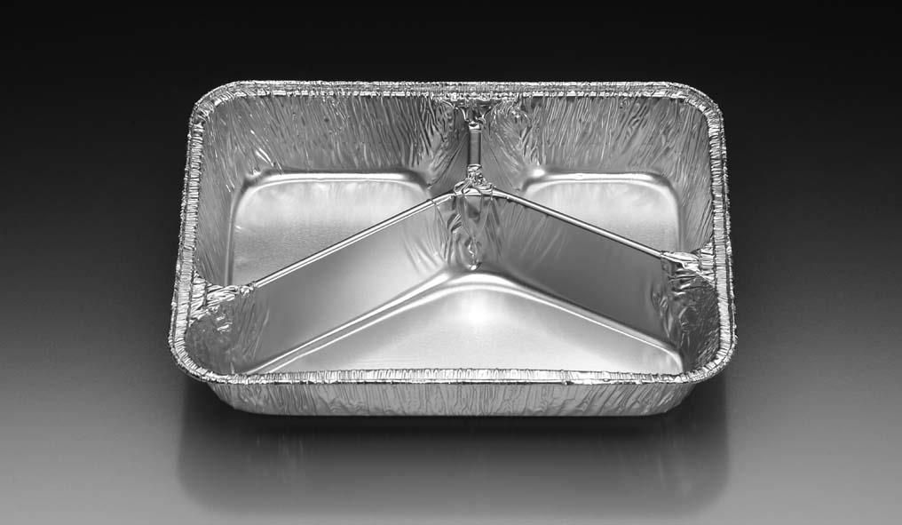 [CP3042ALU] Aluminiumbak 3 Compartimenten 760ml 100st
