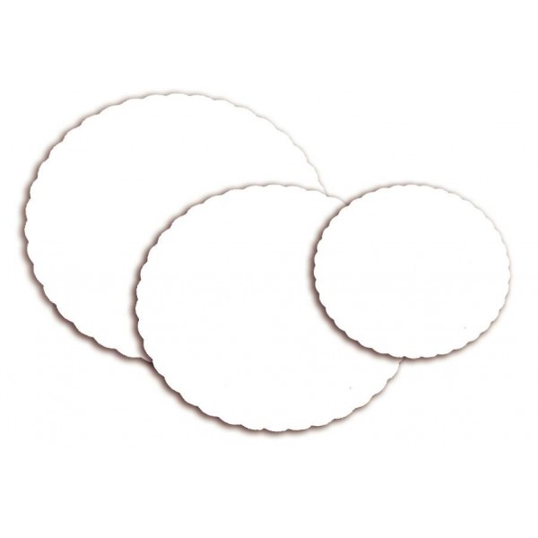 Taartonderleggers Geschulpt Karton 32cm Wit 250st