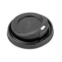 Couvercle Noir Gobelet Café 180ml/6oz Dôme 100pcs