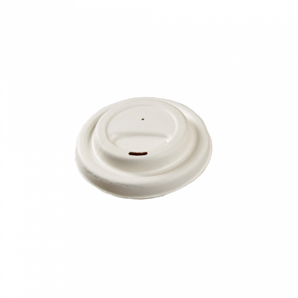 [CPCGC30PLAPAP] Deksel Wit Koffiebeker 360/480ml Bagasse 50st