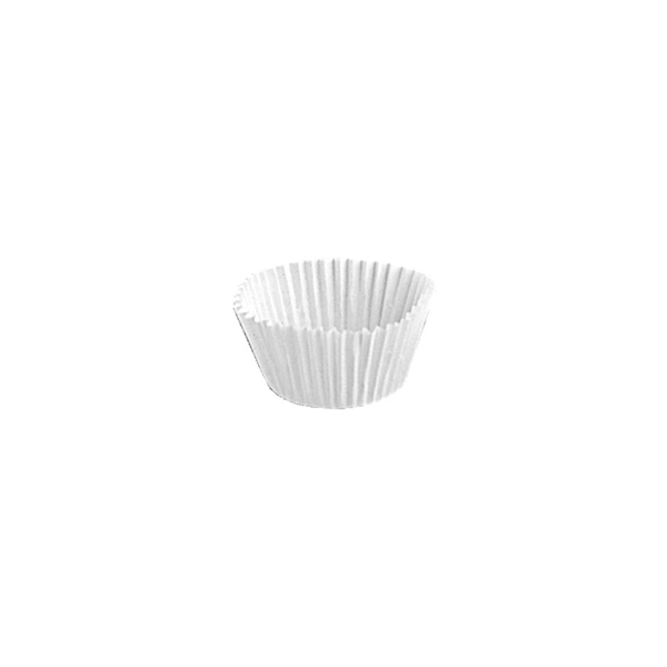 [CPCUV1PAP] Capsule Cuvette Pâtisserie "Petits Fours" 2,4x2cm Blanc 500pcs