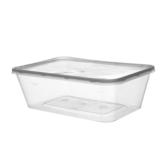 Barquettes injectée 1000ml PP Translucide + Couvercle 50pcs