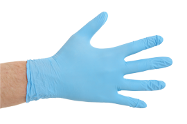 Nitril Handschoenen M BLAUW zonder poeder 100st