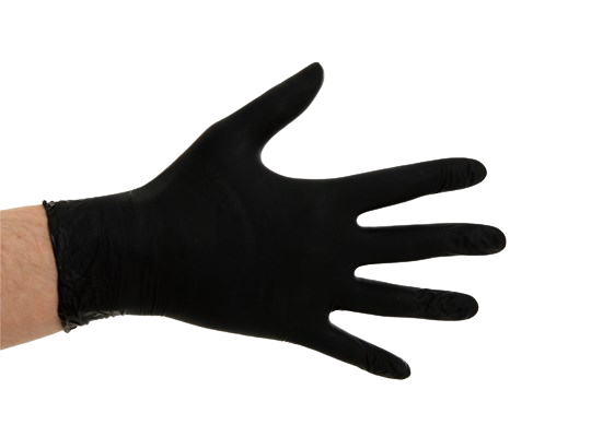 Gants Nitrile M NOIR non-poudré 100pcs