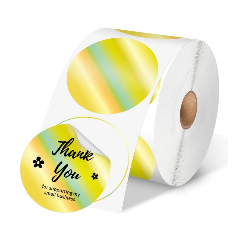 Etiquettes Dorées Imprimante Thermique Ø5cm 400pcs