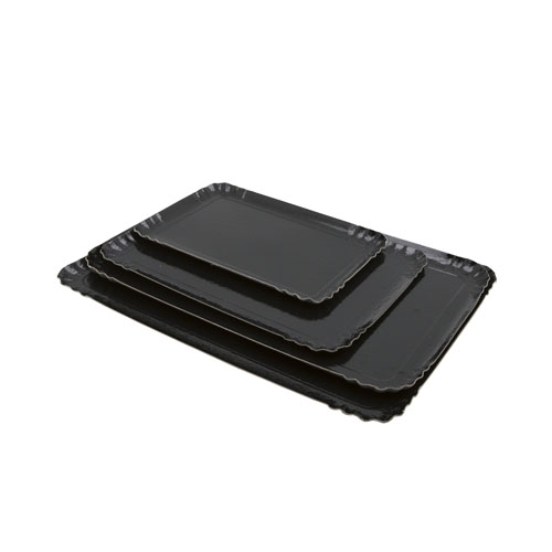 [CPPL2534NPAP] Plateaux Traiteur Carton Noir 25x34cm 25pcs