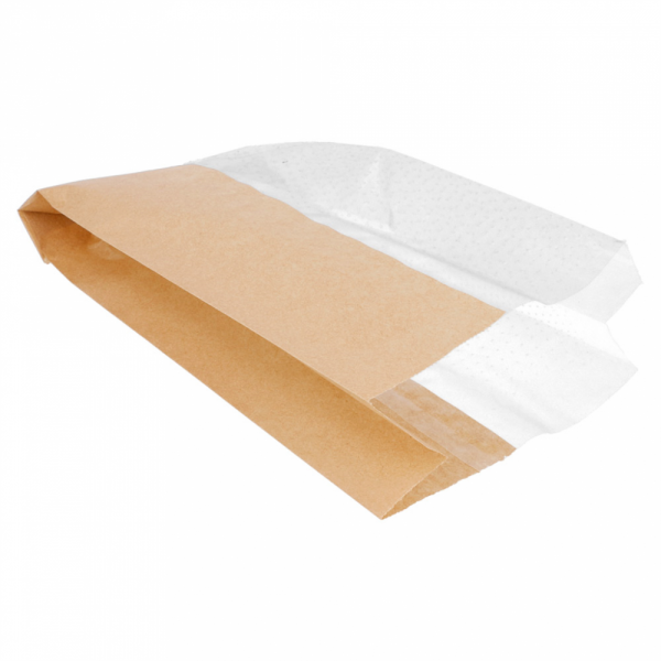 [CPSABRSQPAP] Sachets Brun/Transparent Square 14x26cm 250pcs