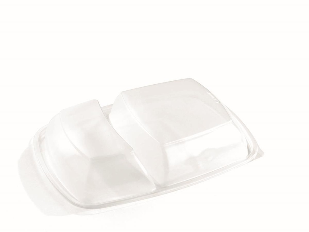 Couvercle Sabert FASTPAC 2 Compartiments 1300ml 50pcs