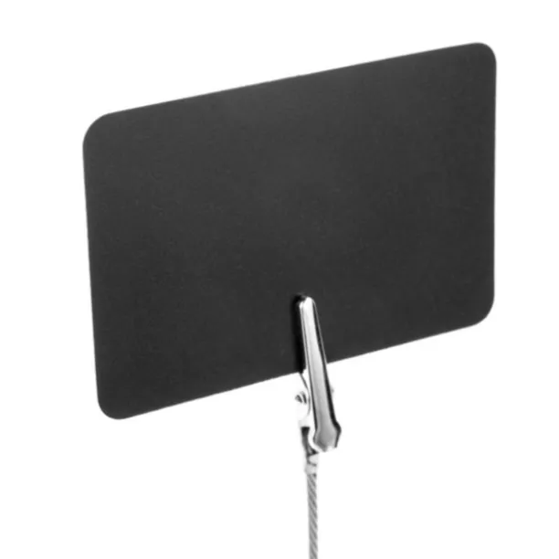 Mini-leisteen “ALLIGATOR” 5,1 x 7,6 cm, zwart PVC, 50st