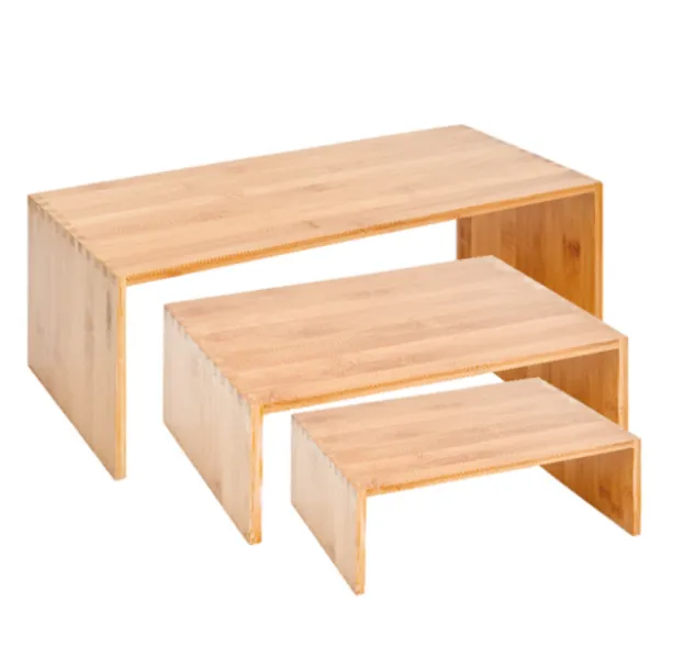 [CPPRES3BOIS] Buffetstandaard Hout "BAMBOO" 3st
