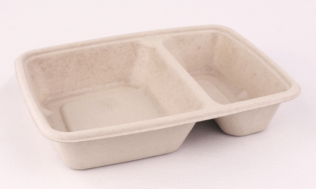 [CPSECO2CPAP] Eco Container Bagasse 2 Compartimenten 250/550ml 75st