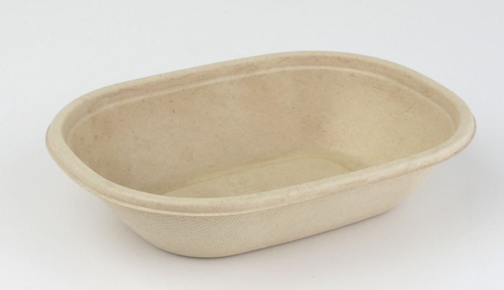 [CPSECOOV620PAP] Eco Container Bagasse Ovaal 620ml 19x14x5cm 50st