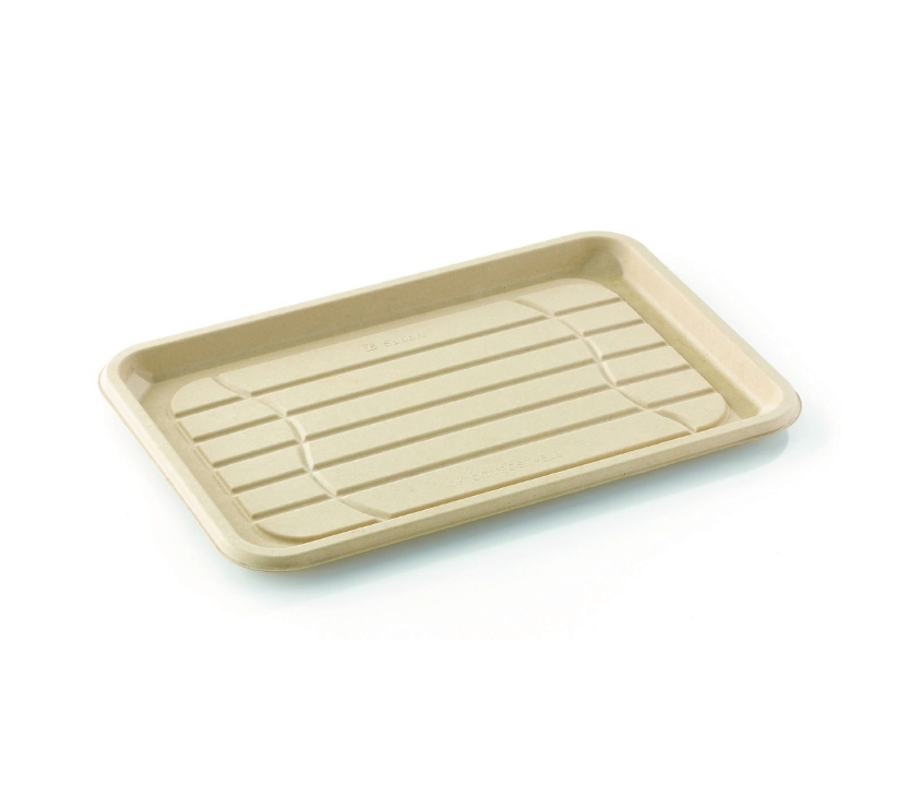 [CPSPLECO45PAP] Plateaux PULP rectangle SABERT 46x30x2,7cm 25pcs