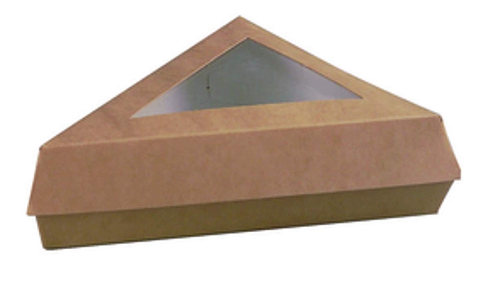 Triangle Tarte Brun avec Couvercle 75pcs
