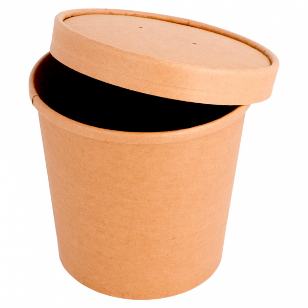 [CPSOUP26KPAP] Pots Soupe Carton Kraft Micro-ondable 780ml/26oz Ø118mm 50pcs