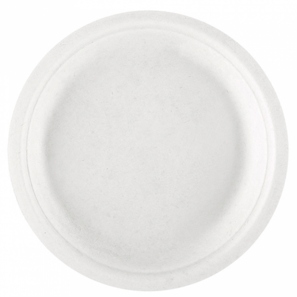 Assiette &quot;BIO&quot; Blanc rond Ø18cm 125pcs