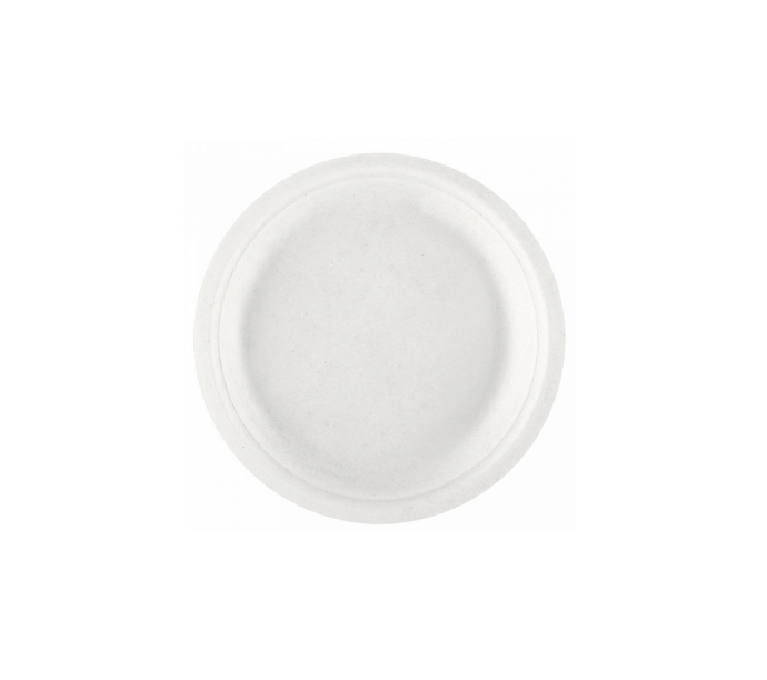 Assiette "BIO" Blanc rond Ø18cm 50pcs