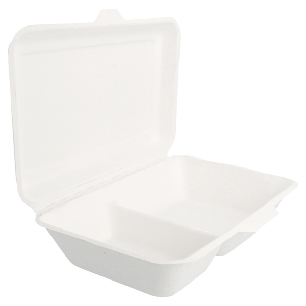 Lunch Box blanc PULP 2 Compartiments 1000ml 50pcs
