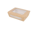 Saladier Rectangle Kraft + Fenêtre 700ml 50pcs