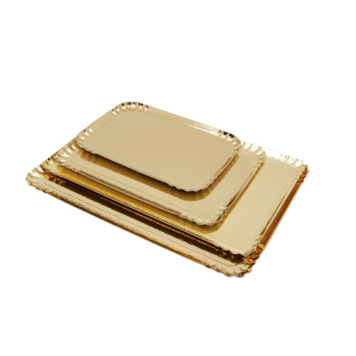 Plateaux Traiteur Carton Or 32x42cm 25pcs