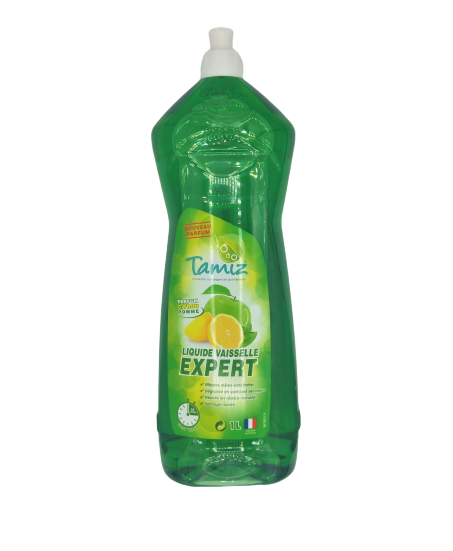 Liquide Vaisselle Concentré Parfum Pomme Citron en Bouteille 1000ml 1pc