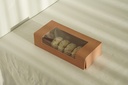 Boite à Sushi Fenêtre Kraft M 20x9x4,5cm 25pcs