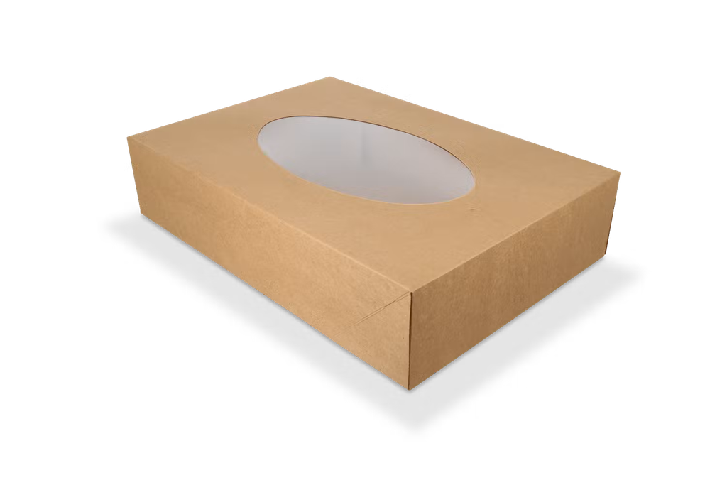 [CPBTECO36PAP] Traiteur Box BIO + Deksel 36x25x8cm 10st