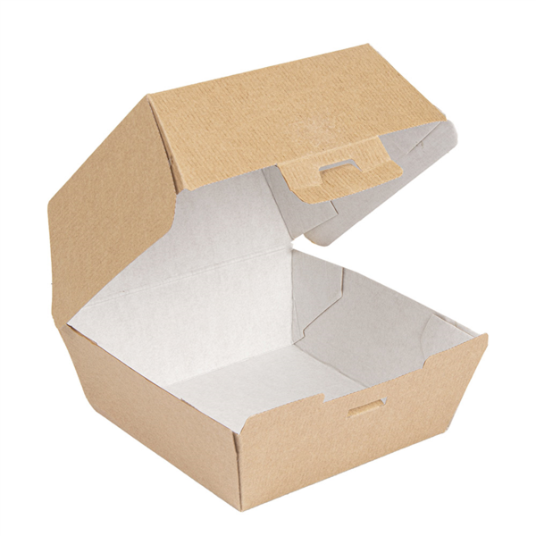 Boite Burger Kraft S+ &quot;THEPACK&quot; 13x12x9cm 50pcs