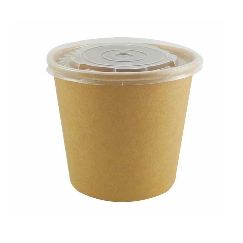 Couvercle PP Pots Soupe Kraft 250/350/475ml Ø99mm 50pcs
