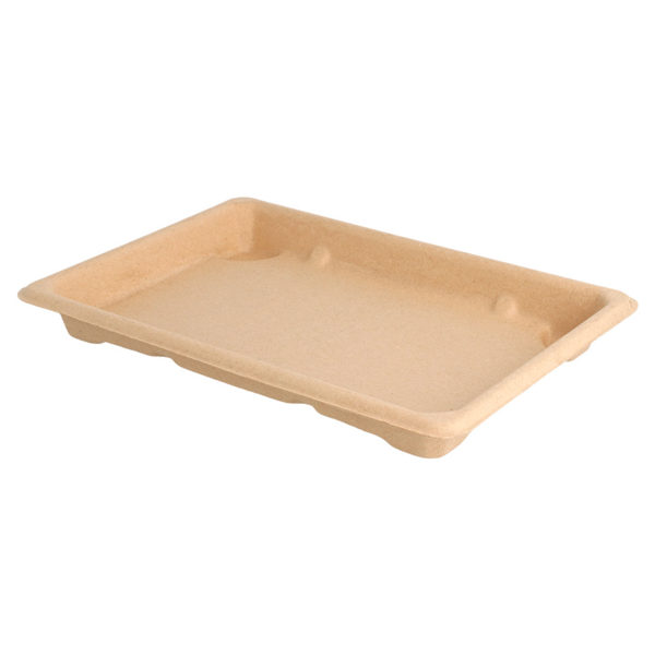 Sushibox "Bio" Bagasse + Deksel 18,5x13cm 50st