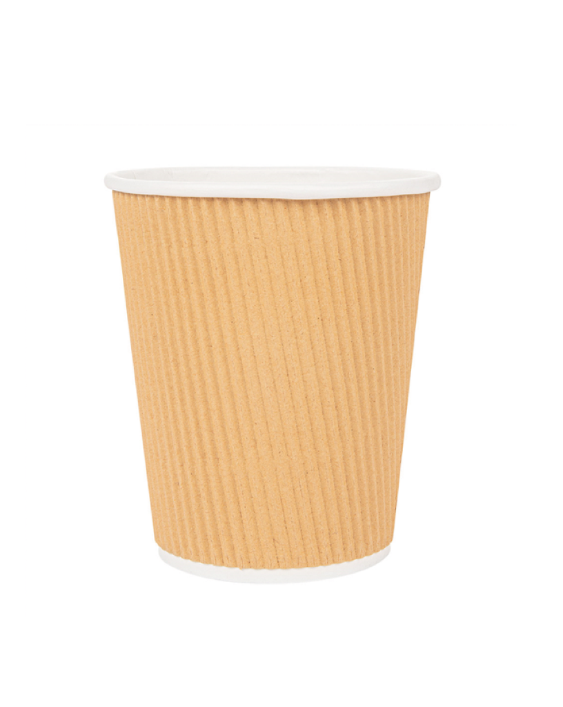 [CPGCBRR25PAP] Gobelets Café Brun "RIPLEY" 240ml/8oz Ø80mm 25pcs