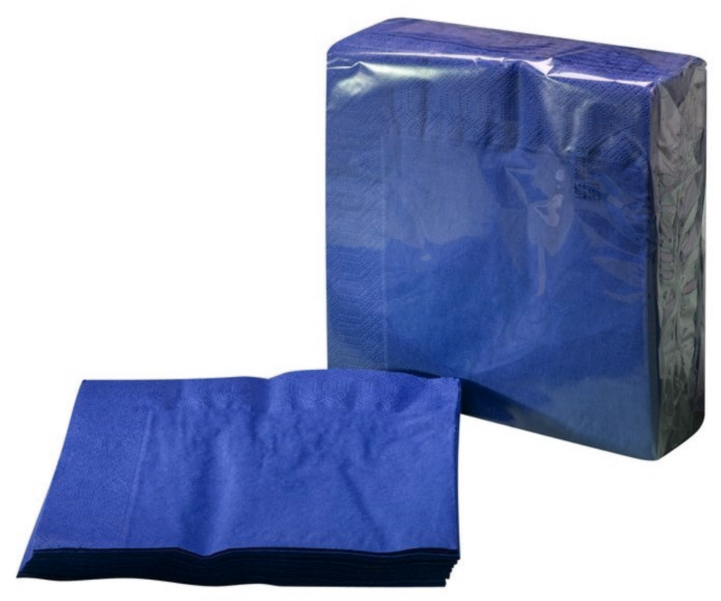 Serviette 2 Plis 33x33cm BLEU MARINE 100pcs