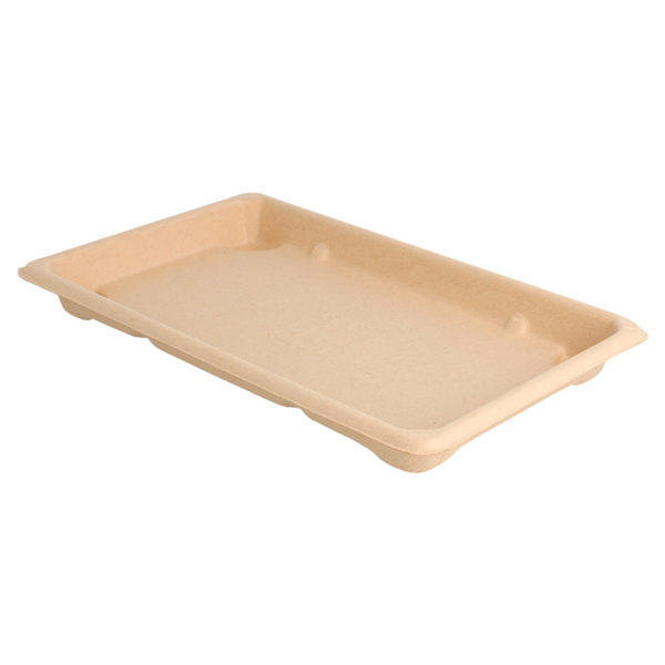 [CPSUB3PAP] Sushibox "Bio" Bagasse + Deksel 21,3x13,3cm 50st
