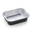 [CPALUN725ALU] Barquette Aluminium Noir 178x136x45mm 725ml 50pcs