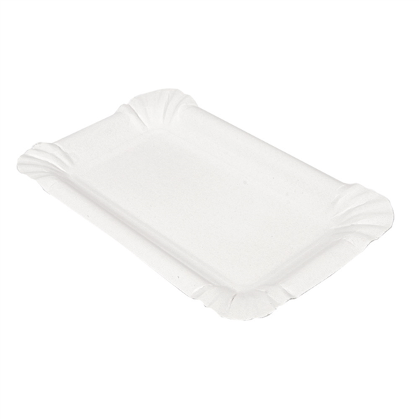 Assiette Plateau Rectangle Carton BLANC 16x23cm 250pcs