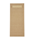 Sachet Couverts Kraft + Serviette 2 Plis 100pcs