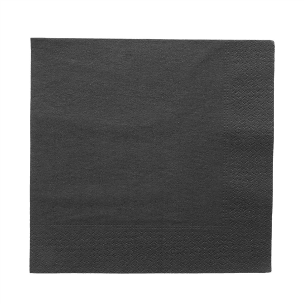 Servetten 2 Plooien 20x20cm ZWART 100st