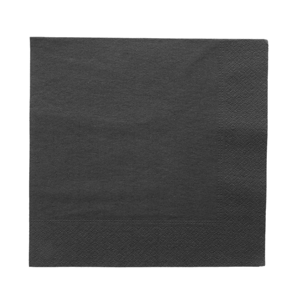 serviettes noirs 20x20cm 2plis 100pc