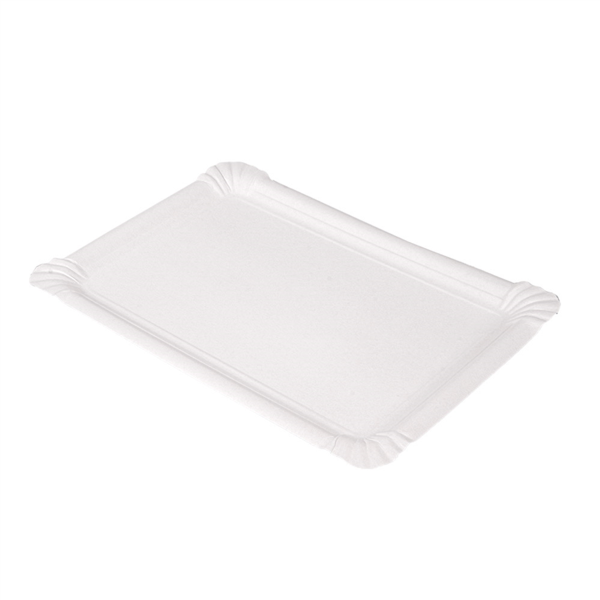 [CPASSC2821PAP] Assiette Plateau Rectangle Carton BLANC 21x30cm 125pcs