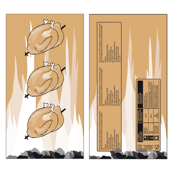 Zakjes voor Gebraden Kip 18x5,5x33cm Kraft 500st