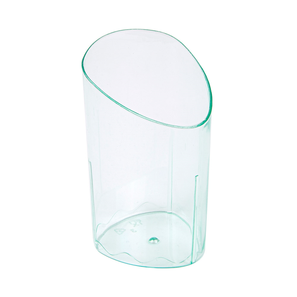 Verrine Cylindre 4,7x4,7x8cm Vert d'Eau 80ml PS 12pcs