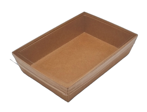 Barquette carton Kraft Rectangulaire 184x130x42mm - 50pcs