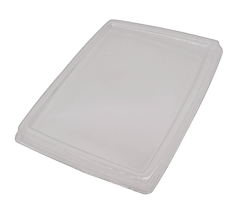 [CPCBARQKRPAP] Couvercle Transparent PET pour Barquette Kraft Rectangulaire 50pcs