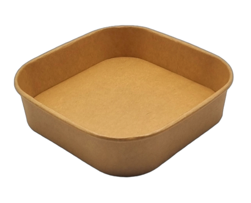 Saladiers carton kraft carrés 750ml - 50pcs