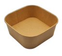 Saladiers carton kraft carrés 1200ml - 50pcs